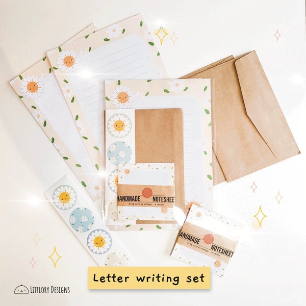 letter writing paper australia Daisy Letter Writing Set|Kawaii Note Taking Paper|Cute Animal Study Accessories|Aesthetic Note Letter Set