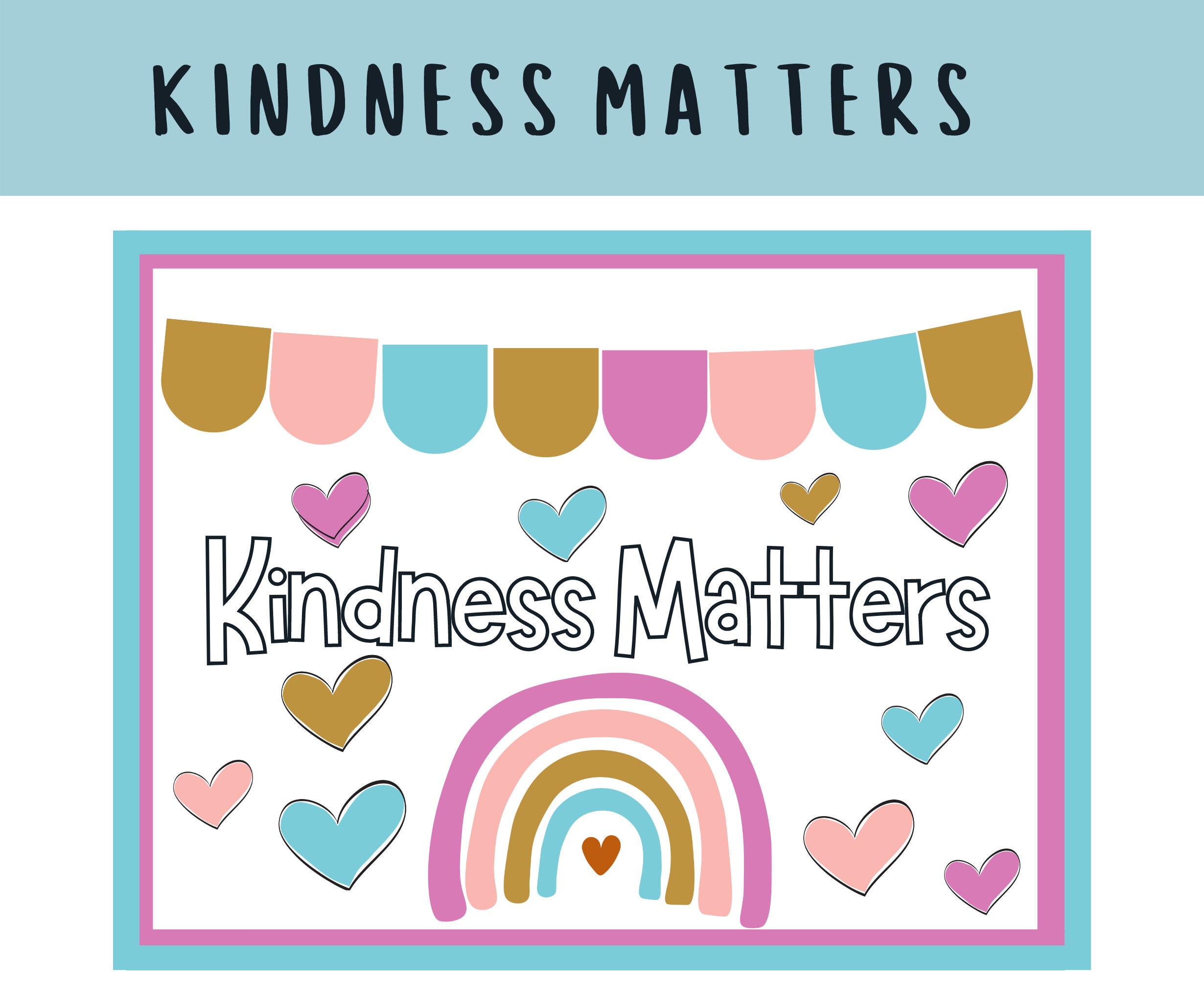 Be Kind Bulletin Board Kindness Bulletin Board Set Be Kind Etsy