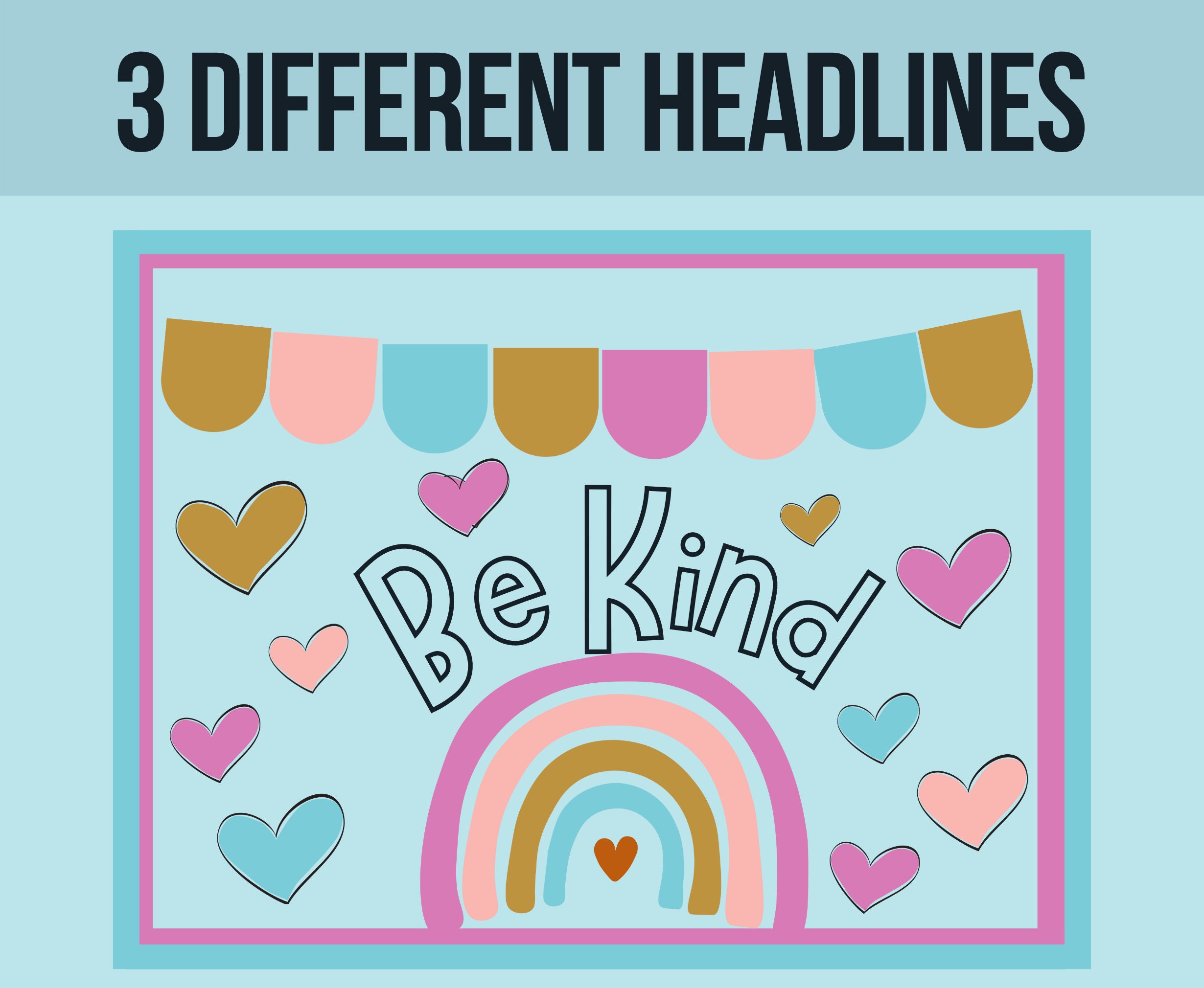 Be Kind Bulletin Board Kindness Bulletin Board Set Be Kind Etsy