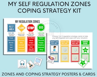 printables zones of regulation etsy