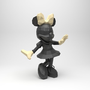 Minnie Mouse papercraft/MINNIE/MICKEY/papercraft/origami/lowpoly/paper/decoration