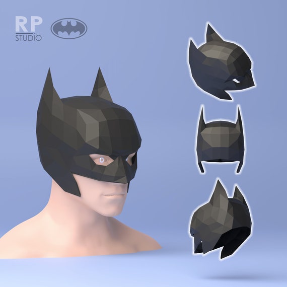 BATMAN Mask Papercraft 3D Batman Papercraft Kit Batman Low - Etsy France