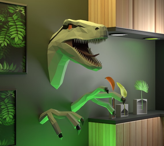 Raptor Papercraft/jurrasic Park/jurassic - Etsy New Zealand
