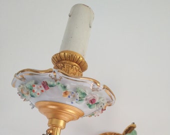 Pair of Vintage Portuguese Ceramic Wall Sconce
