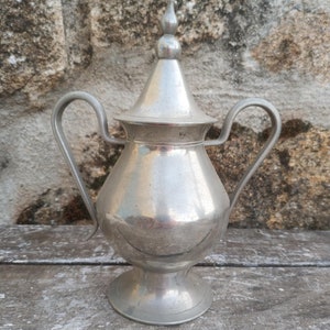 Vintage Banka Tin Handled Pot with Lid