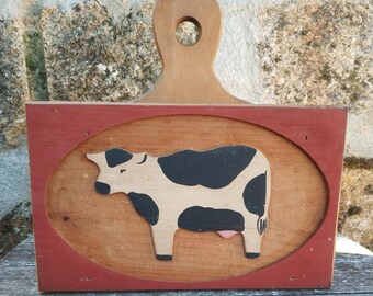 Caja de almacenamiento colgante de madera de estilo vintage americano