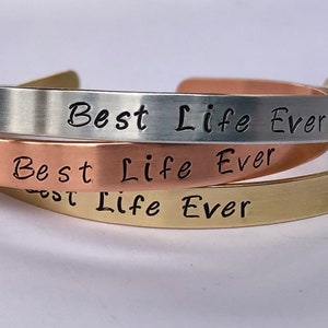 JW Baptism Bracelet, hand stamped with personalized engraving