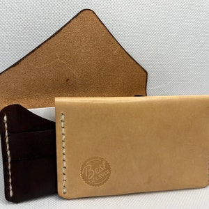 Porta carte di contatto JW - Vera pelle - La migliore vita di sempre - Fatto a mano - Personalizzato