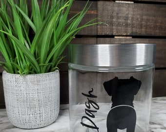 Personalized Dog Butt Treat Jar: Custom Pet Gift