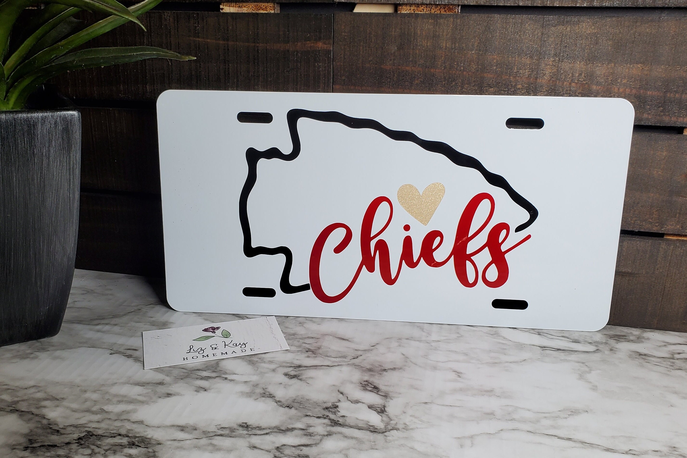 KC CHIEFS License Plate Custom Chiefs License Plate front - Etsy