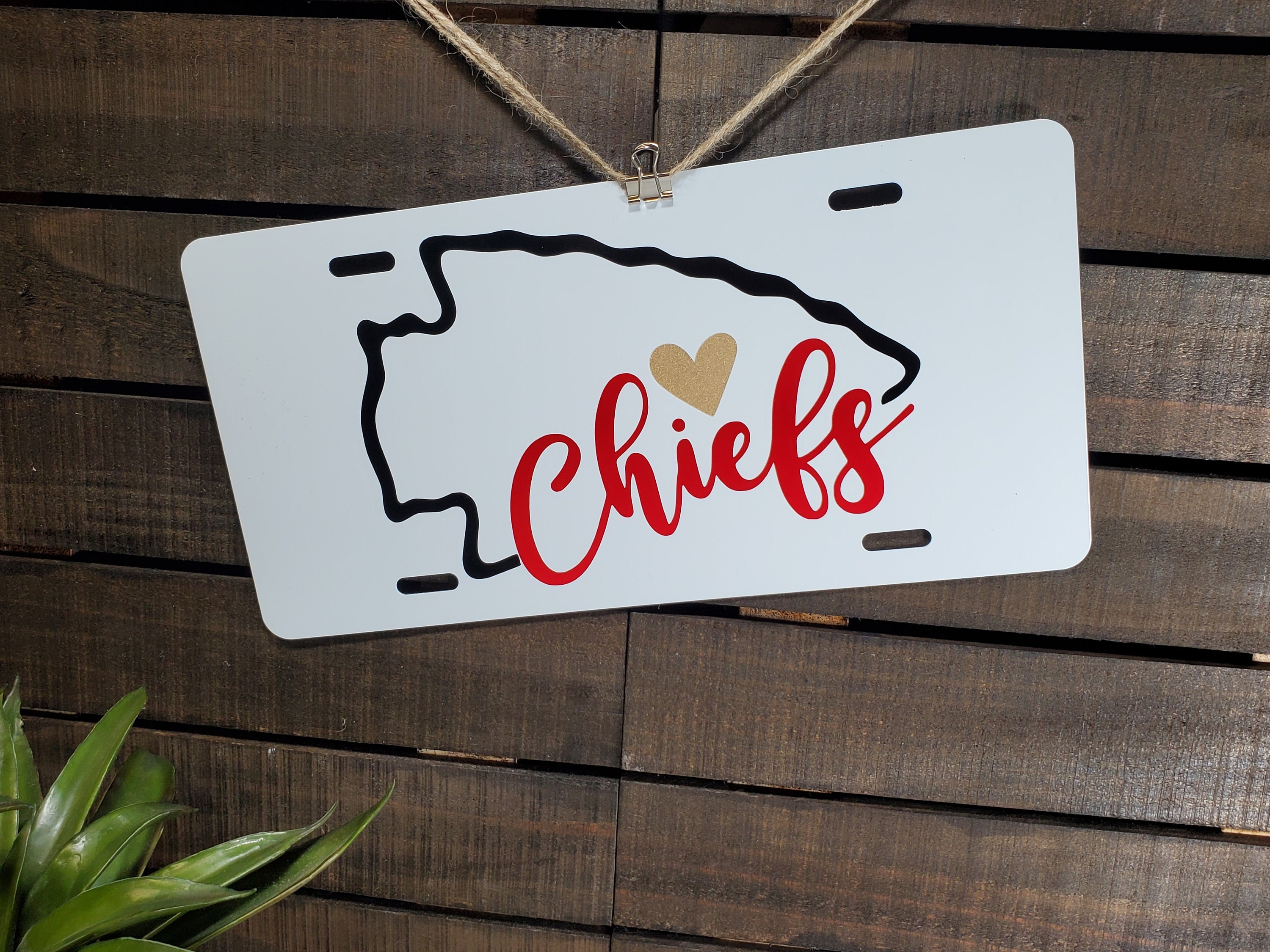 KC CHIEFS License Plate Custom Chiefs License Plate front Etsy
