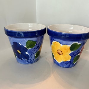 Painted flower pots image 1