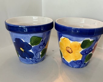 Painted flower pots