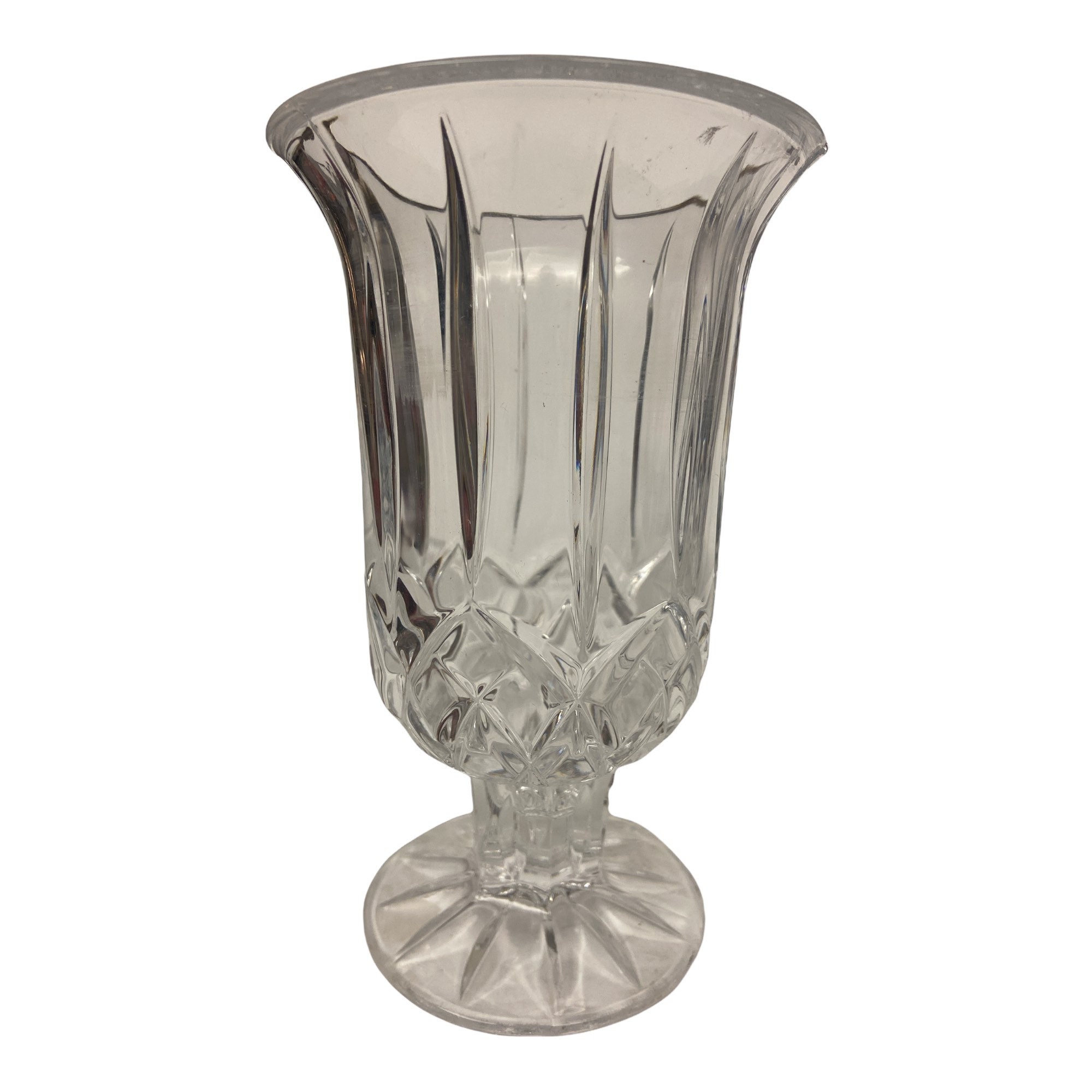 Vintage Crystal Hurricane Candle Holders Etsy