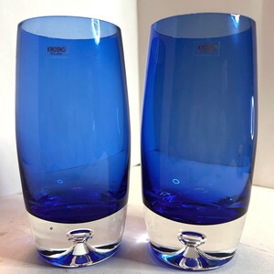Kronos Cobalt Blue Bubble glasses vase