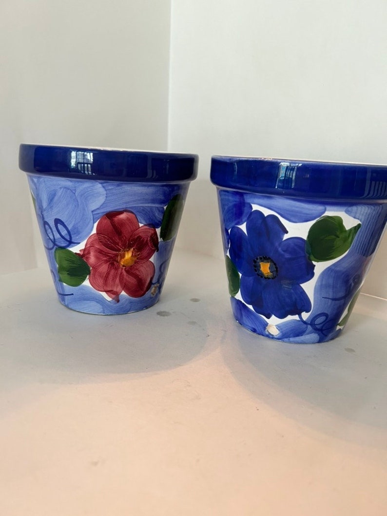 Painted flower pots image 2