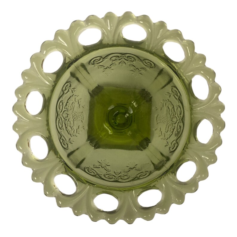 Vintage Depression Glass Pedestal Bowl/vase Etsy