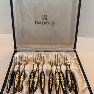 Vintage Cocktail Forks by Hallbergs