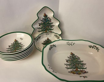 Spode ChristmasTree Dishes Made in England