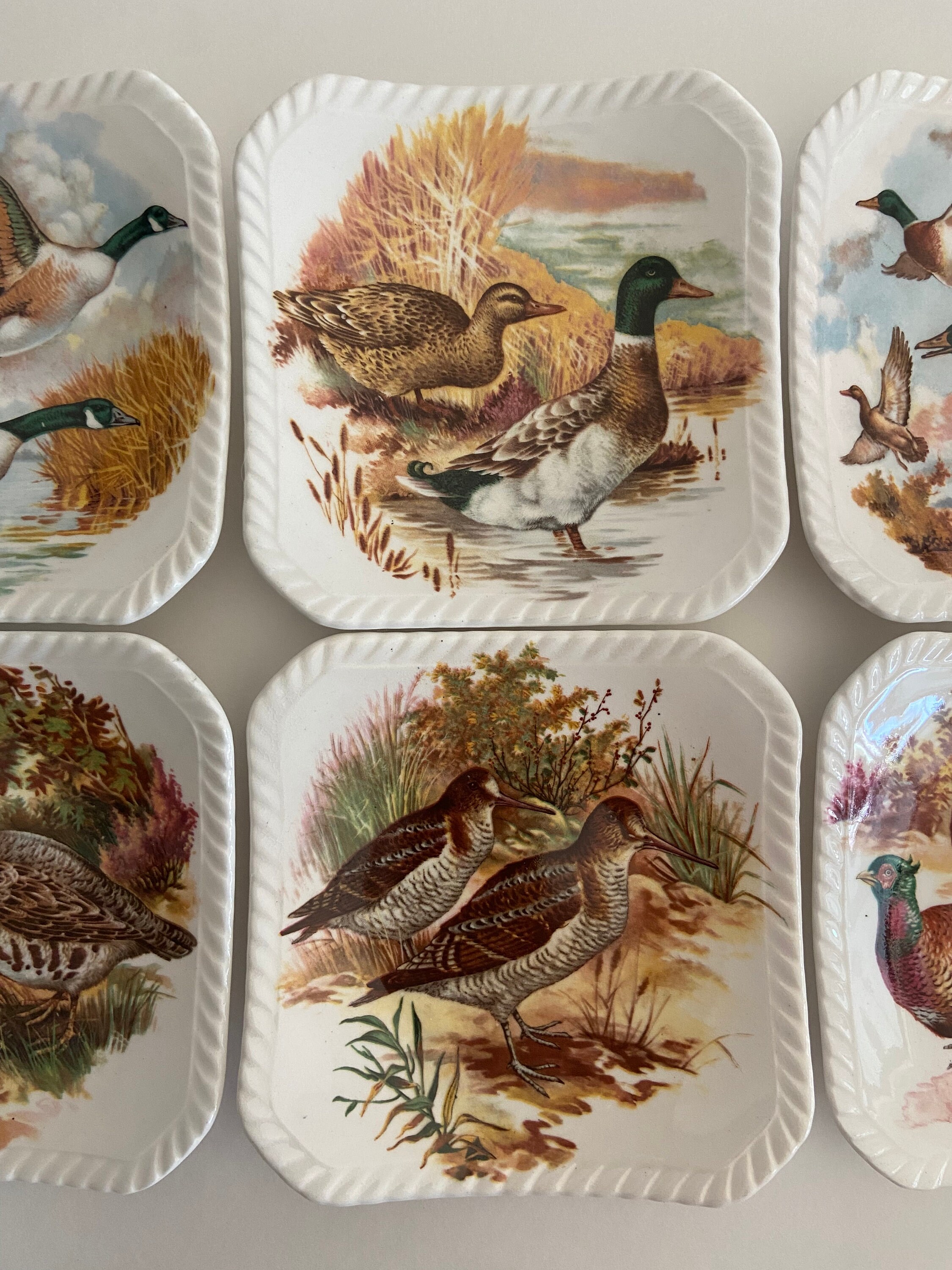 Vintage Game Bird Coasters/tea Bag Holders/small Plates - Etsy