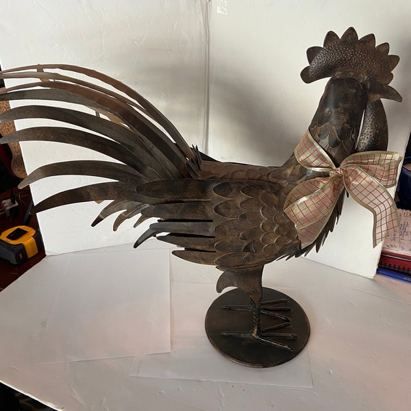 Large Metal Rooster Etsy