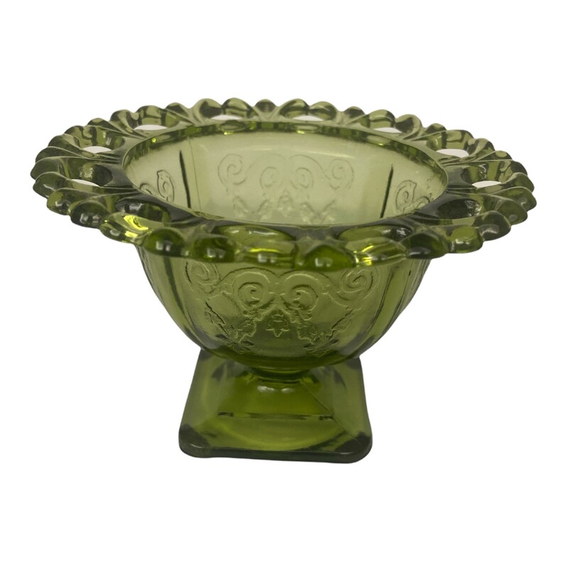 Vintage Depression Glass Pedestal Bowl/vase Etsy