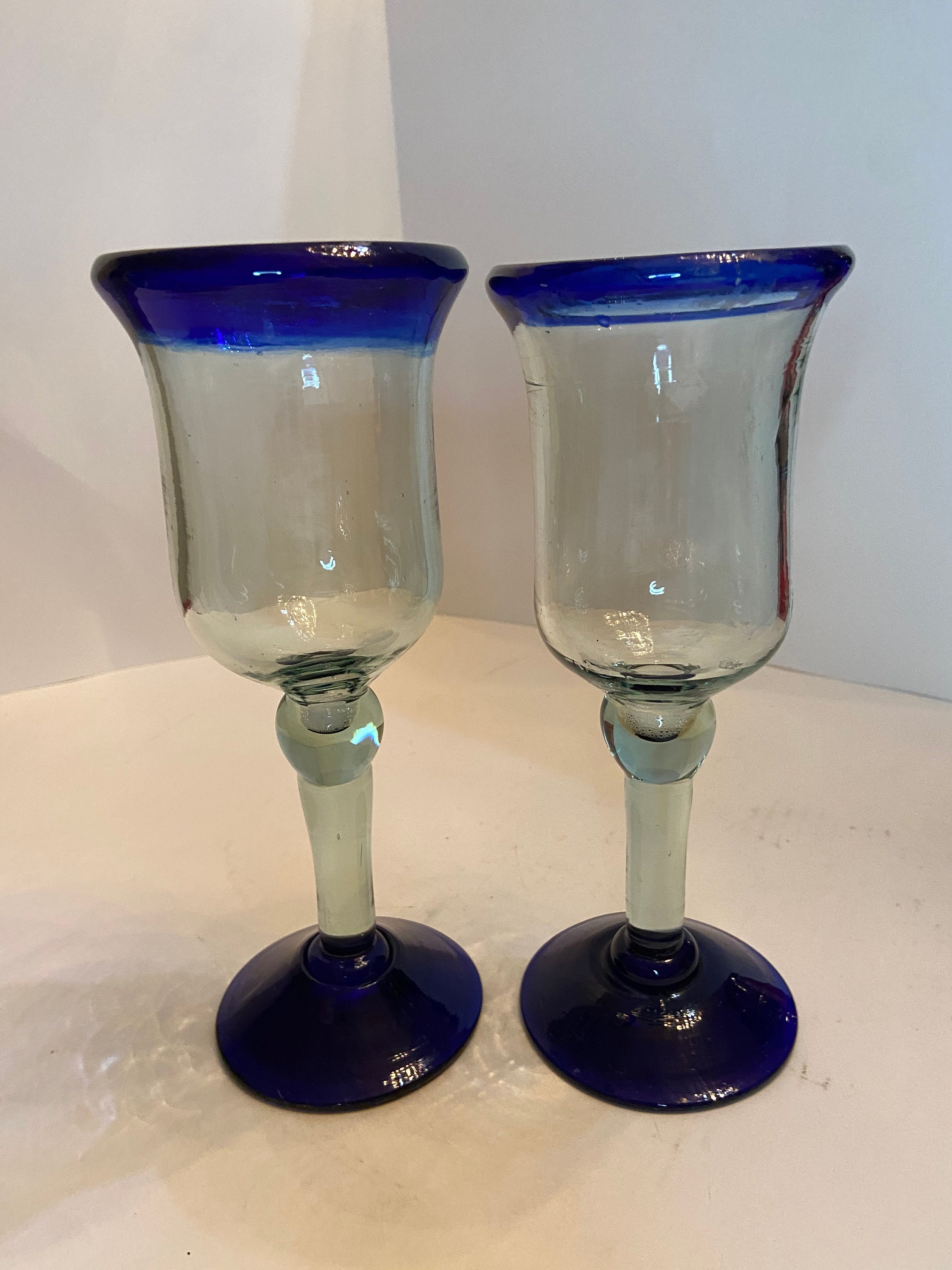 Handblown Mexican Short Stem Wine Glasses (Set of 4) – ILI Be Home