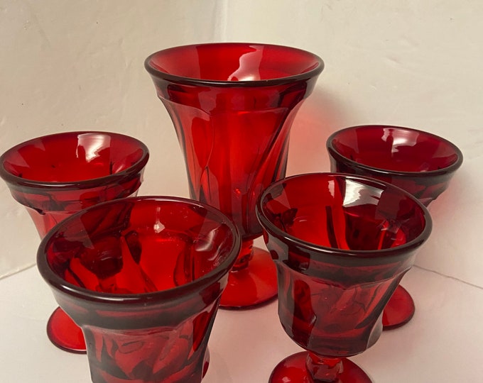 Vintage Fostoria Jamestown Rudy Red Glassware Etsy