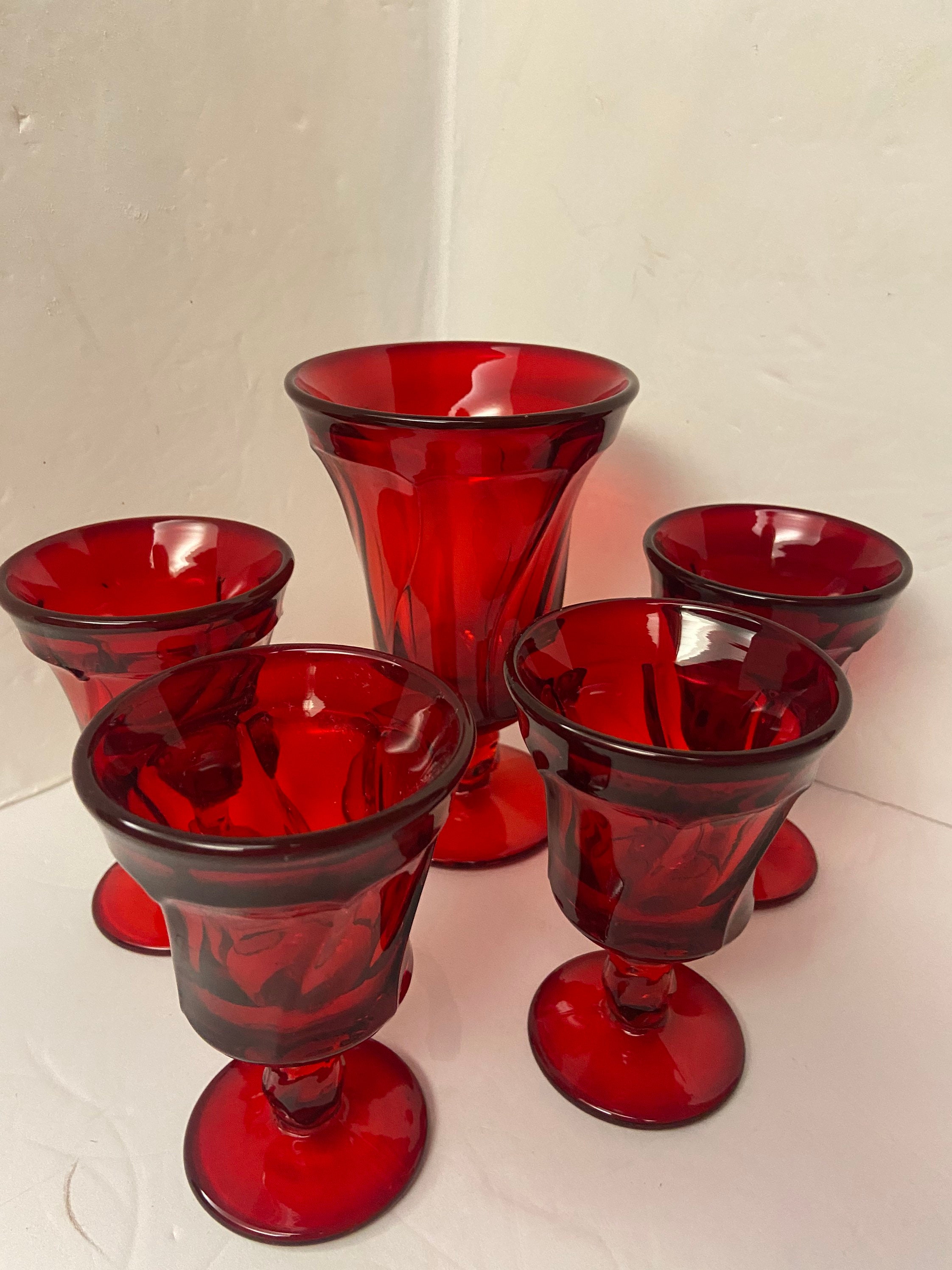 Vintage Fostoria Jamestown Rudy Red Glassware Etsy