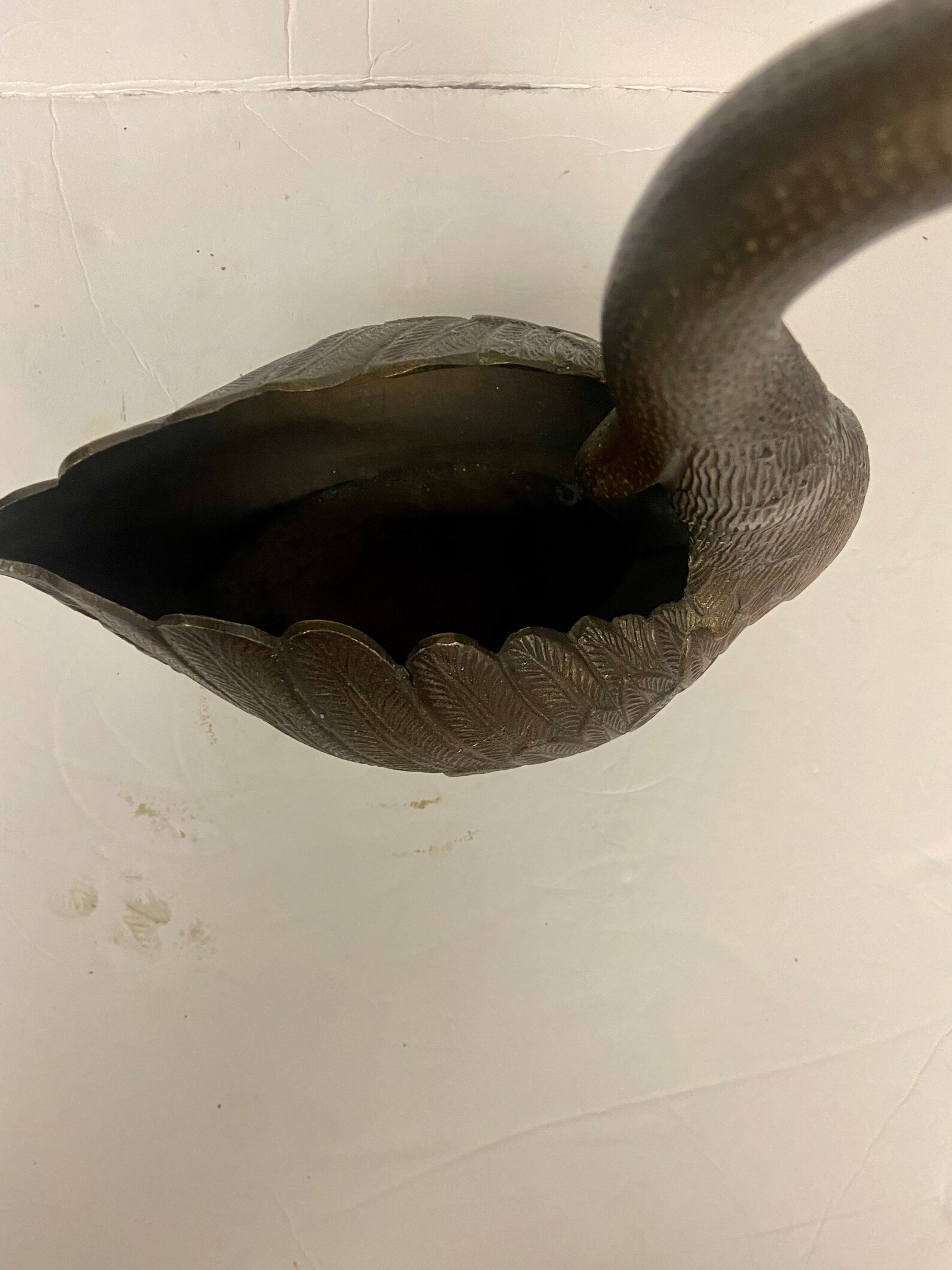 Vintage Solid Brass Swan Statue Etsy