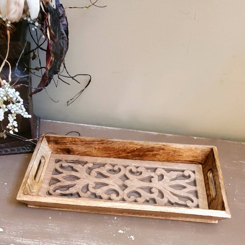 Wood Vanity Tray - Etsy