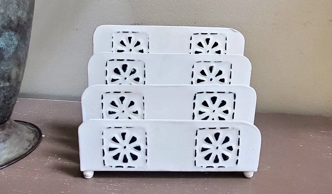 Incline Desk File Sorter Step 3 Sections Heavy Duty White Etsy Singapore