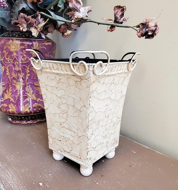 French Chic Wall Plant Pot Holder White Distressed Shabby Style Garden Gift 