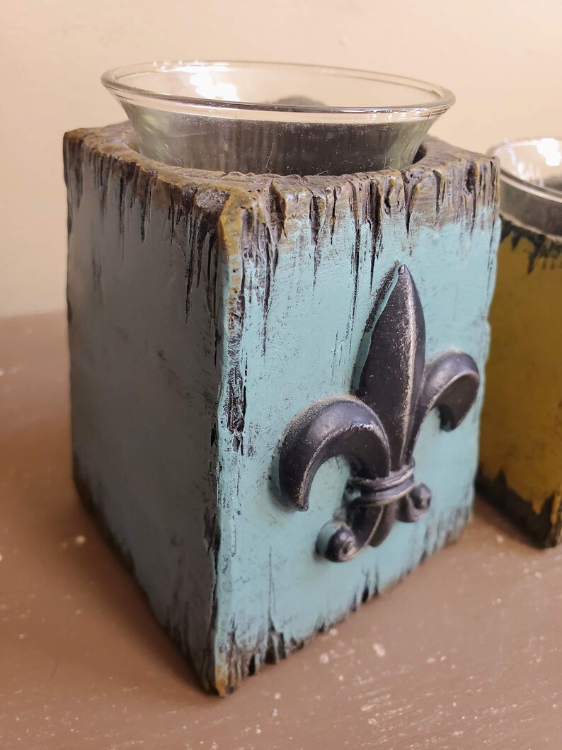 Fleur De Lis Candle Holder Set Crown Vintage Fleurdelis French