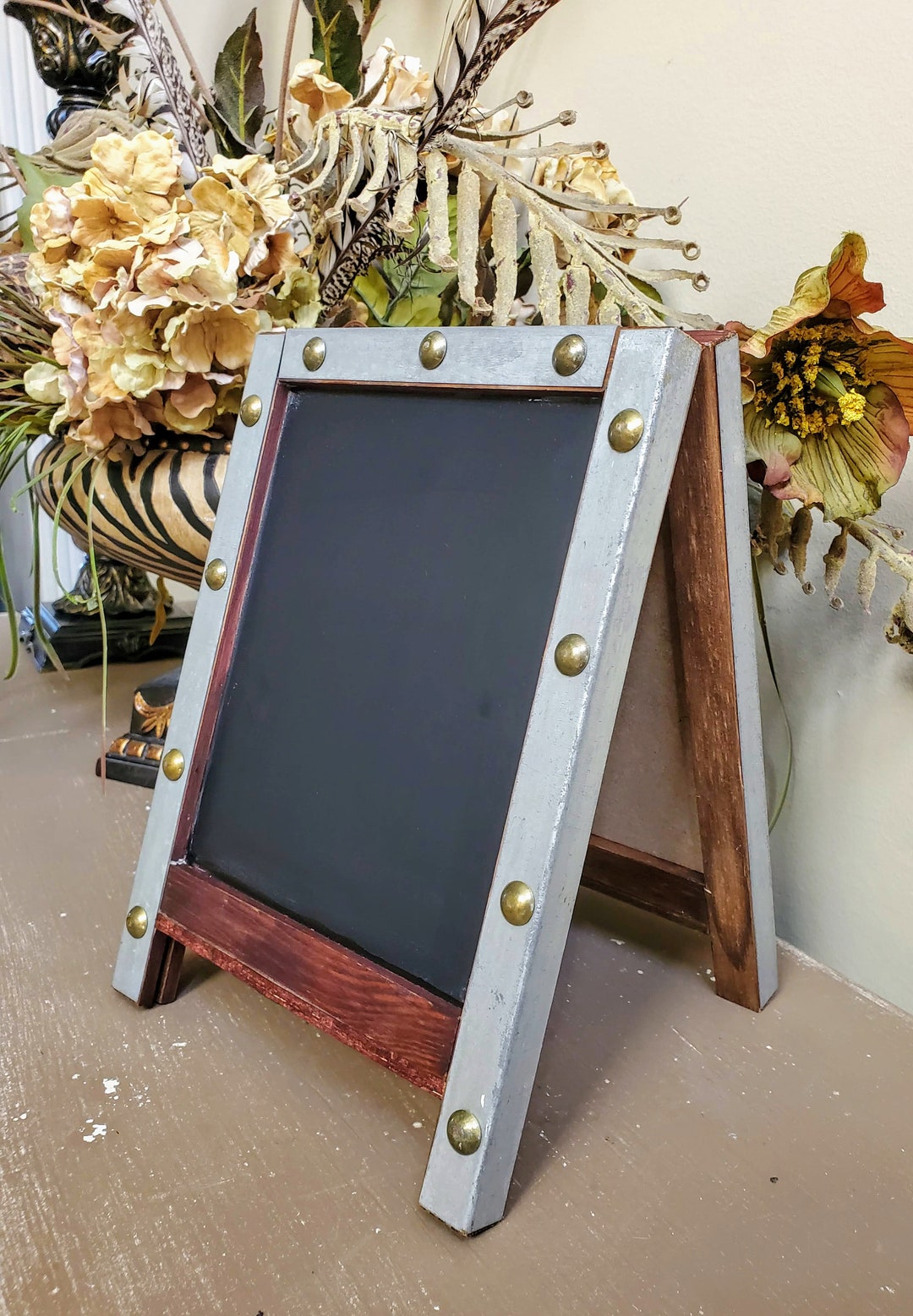 Countertop Chalkboard Easel Sign Tabletop Kitchen Message Etsy