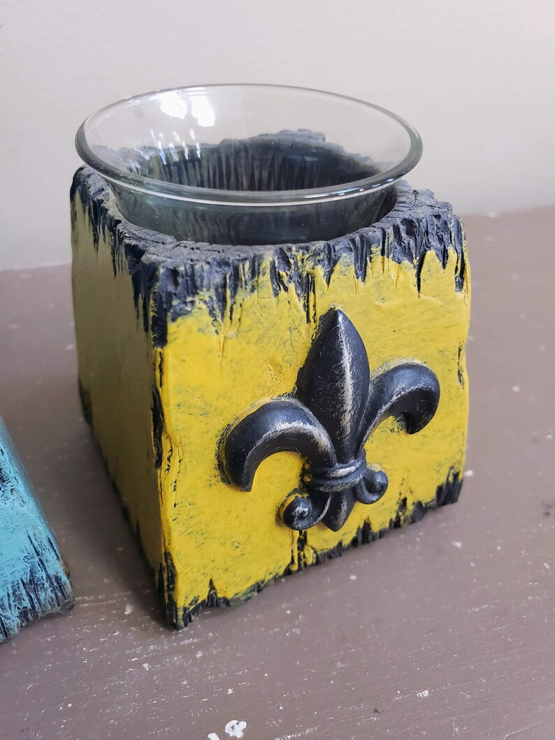 Fleur De Lis Candle Holder Set Crown Vintage Fleurdelis Etsy