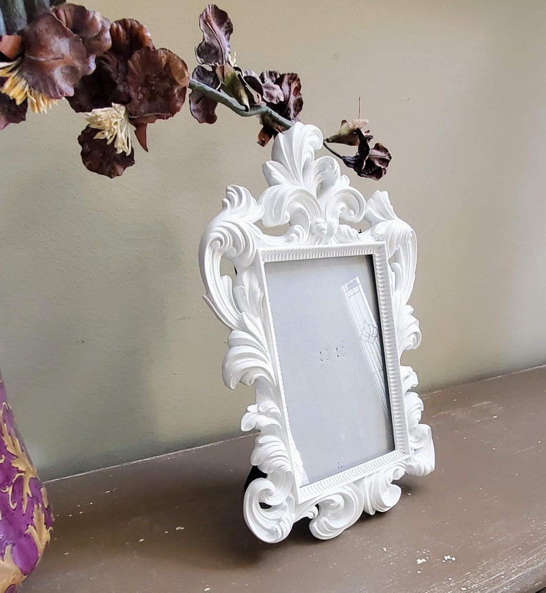 Beautiful White 5X7 Picture Frame Antique Farmhouse Living Etsy