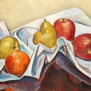 Still Life Painting, Oil painting on panel, Original artwork