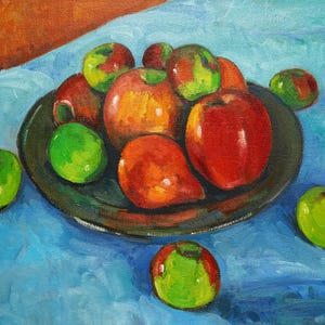 Still Life Painting, Oil painting on panel, Original artwork