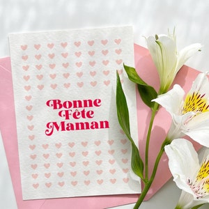Carte Bonne Fête Maman fête des mères jolie carte première fête des mères, carte nouvelle maman, déclaration personnalisée texte amour cœurs