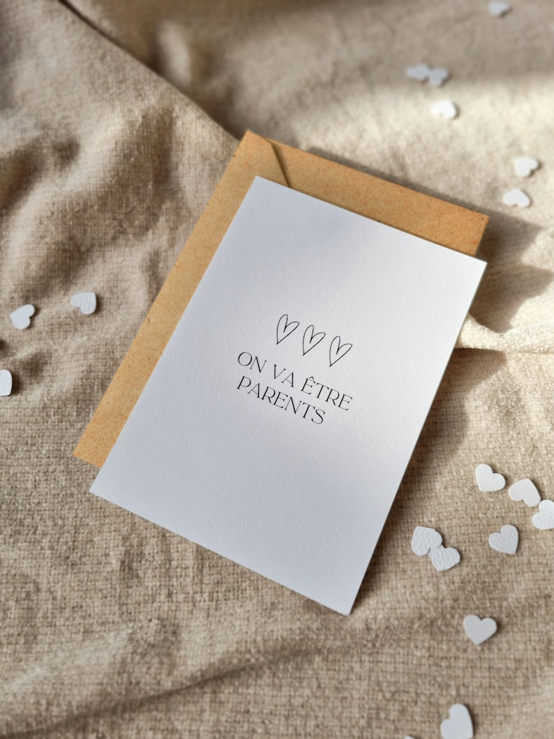 Carte Annonce Tu vas être Papa à Personnaliser Grossesse Paternité Maternité Déclaration Surprise Bonne nouvelle famille mains bébés parents image 6