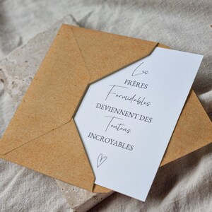 Carte Annonce Grossesse Phrase Personnalisée Surprise Bonne nouvelle Tata Tonton Mamie Papi Parrain Papa Maman bébé parents famille 2024 image 6
