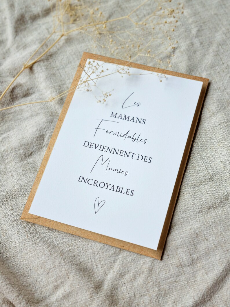 Carte Annonce Grossesse Phrase Personnalisée Surprise Bonne nouvelle Tata Tonton Mamie Papi Parrain Papa Maman bébé parents famille 2024 image 2