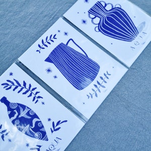 Le vase bleu Lot (les 3 pots) A4