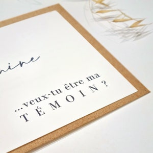 Carte Demoiselle d’honneur Témoin Personnalisée prénom déclaration demande annonce mariage amie amitié fiançailles enveloppe famille image 5