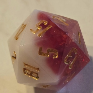 Serpent's Den, D20, sharp edge dice, handmade dice, large d20, oversized d20, DND dice, birthday gift for daughter, ttrpg, ttrpg supplies