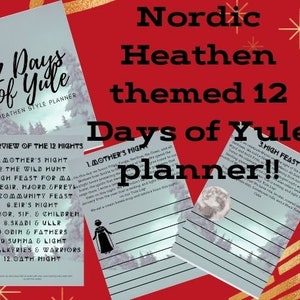 12 Days of Yule Planner (Norse Pantheon, Heathen style)