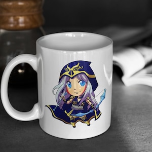 League of Legends | Cute Chibi Ashe | 11oz White Glossy Mug | Perfect Gift for Gamers and LoL Fans