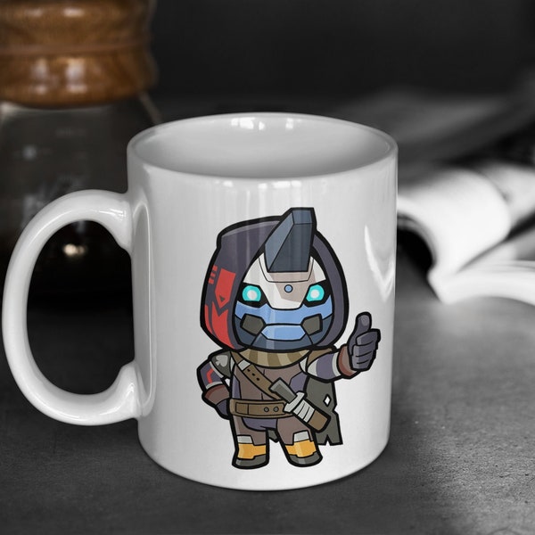 Destiny 2 | Cute Chibi Cayde-6 | 11oz White Glossy Mug | Perfect Gift for Gamers and Destiny Fans