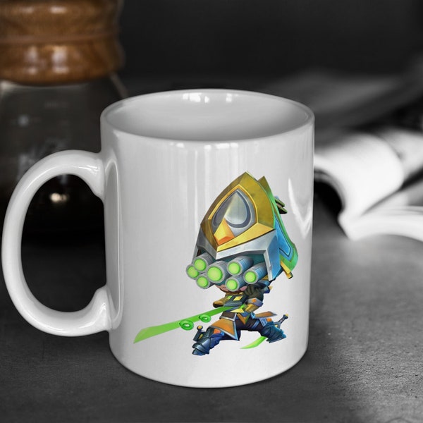 League of Legends | Cute Chibi Master Yi | 11oz White Glossy Mug | Perfect Gift for Gamers and LoL Fans